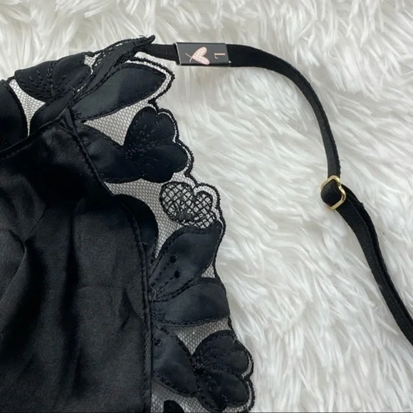 VS Unlined Floral Embroidered Long Line Bralette L - Picture 11 of 12